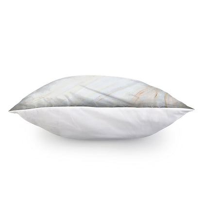 White Brown Smooth Marble Print Pillow Cover