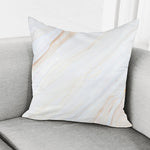 White Brown Smooth Marble Print Pillow Cover