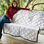 White Brown Smooth Marble Print Quilt