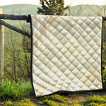 White Brown Smooth Marble Print Quilt
