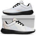 White Brown Smooth Marble Print Walking Shoes