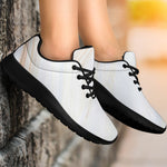 White Brown Smooth Marble Print Sport Shoes GearFrost