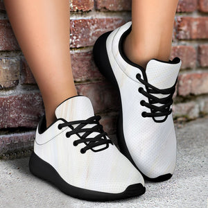 White Brown Smooth Marble Print Sport Shoes GearFrost