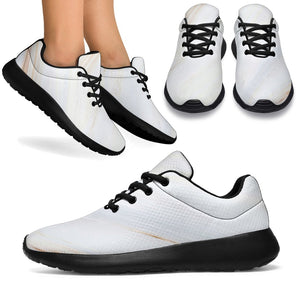 White Brown Smooth Marble Print Sport Shoes GearFrost