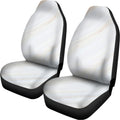 White Brown Smooth Marble Print Universal Fit Car Seat Covers