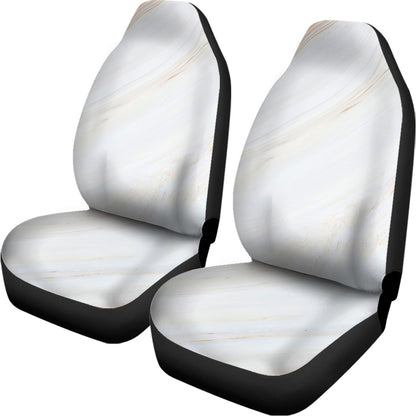 White Brown Smooth Marble Print Universal Fit Car Seat Covers