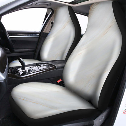White Brown Smooth Marble Print Universal Fit Car Seat Covers