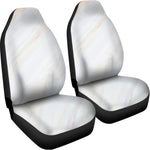 White Brown Smooth Marble Print Universal Fit Car Seat Covers
