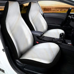 White Brown Smooth Marble Print Universal Fit Car Seat Covers