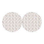 White Bull Terrier Pattern Print Car Coasters