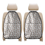 White Bull Terrier Pattern Print Car Seat Organizers
