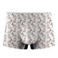 White Bull Terrier Pattern Print Men's Boxer Briefs