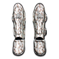 White Bull Terrier Pattern Print Muay Thai Shin Guards