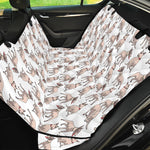 White Bull Terrier Pattern Print Pet Car Back Seat Cover