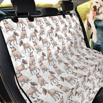 White Bull Terrier Pattern Print Pet Car Back Seat Cover