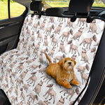 White Bull Terrier Pattern Print Pet Car Back Seat Cover