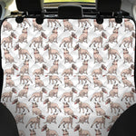 White Bull Terrier Pattern Print Pet Car Back Seat Cover