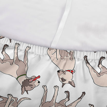 White Bull Terrier Pattern Print Sofa Cover