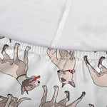 White Bull Terrier Pattern Print Sofa Cover