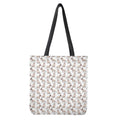White Bull Terrier Pattern Print Tote Bag