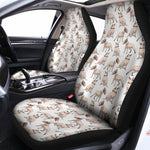 White Bull Terrier Pattern Print Universal Fit Car Seat Covers