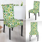 White Cactus Plant Pattern Print Dining Chair Slipcover