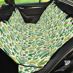 White Cactus Plant Pattern Print Pet Car Back Seat Cover