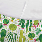 White Cactus Plant Pattern Print Sofa Cover