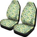 White Cactus Plant Pattern Print Universal Fit Car Seat Covers