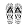 White Celtic Trinity Knot Symbol Print Flip Flops