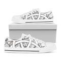 White Celtic Trinity Knot Symbol Print White Low Top Sneakers