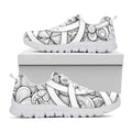 White Celtic Trinity Knot Symbol Print White Running Shoes