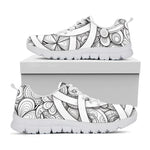 White Celtic Trinity Knot Symbol Print White Sneakers