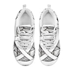 White Celtic Trinity Knot Symbol Print White Sneakers