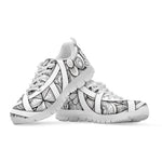 White Celtic Trinity Knot Symbol Print White Sneakers