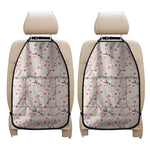 White Cherry Blossom Pattern Print Car Seat Organizers
