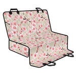 White Cherry Blossom Pattern Print Pet Car Back Seat Cover