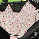 White Cherry Blossom Pattern Print Pet Car Back Seat Cover
