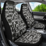 White Christian Text Universal Fit Car Seat Covers GearFrost