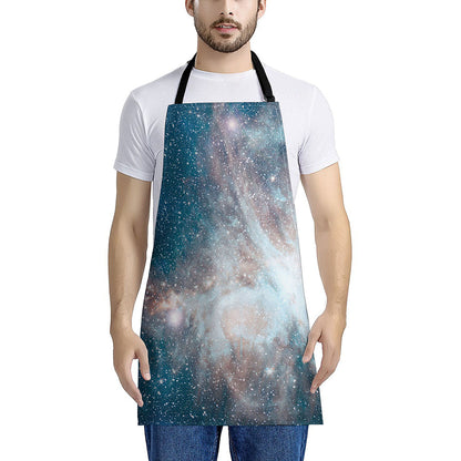 White Cloud Galaxy Space Print Apron