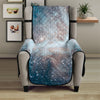 White Cloud Galaxy Space Print Armchair Protector