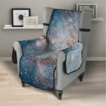 White Cloud Galaxy Space Print Armchair Protector