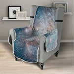 White Cloud Galaxy Space Print Armchair Protector