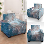 White Cloud Galaxy Space Print Armchair Slipcover