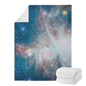 White Cloud Galaxy Space Print Blanket