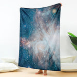 White Cloud Galaxy Space Print Blanket