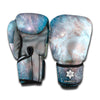 White Cloud Galaxy Space Print Boxing Gloves