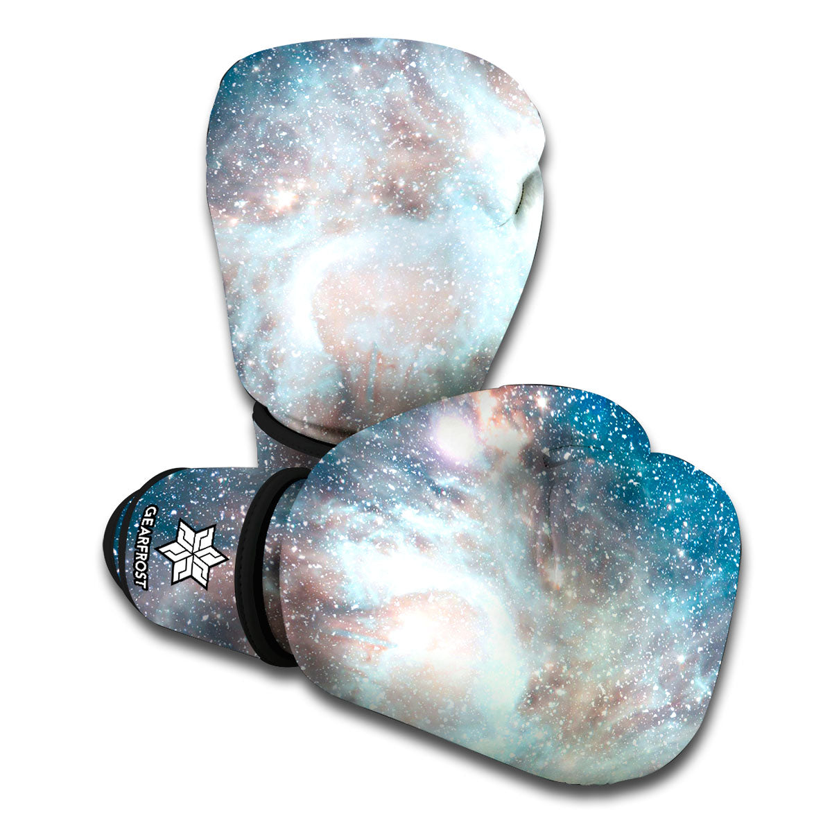 White Cloud Galaxy Space Print Boxing Gloves