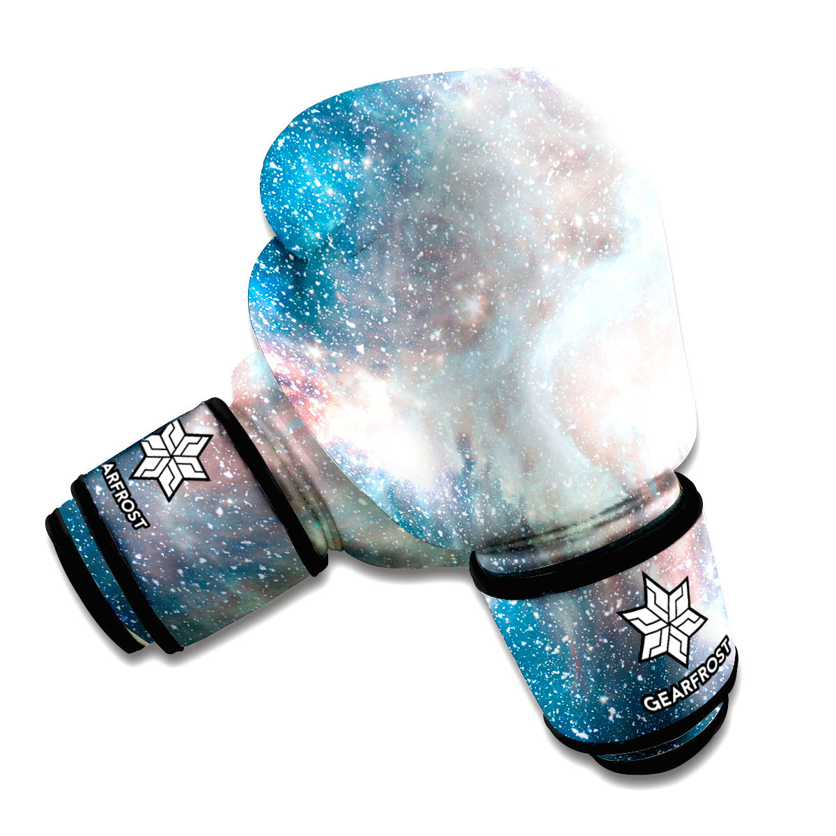 White Cloud Galaxy Space Print Boxing Gloves