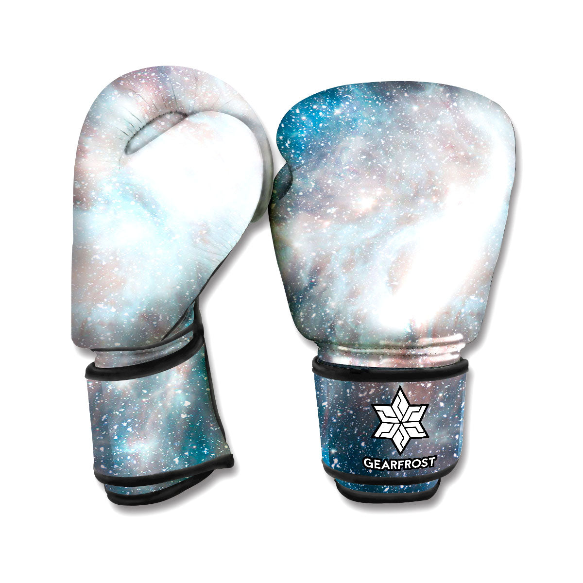 White Cloud Galaxy Space Print Boxing Gloves